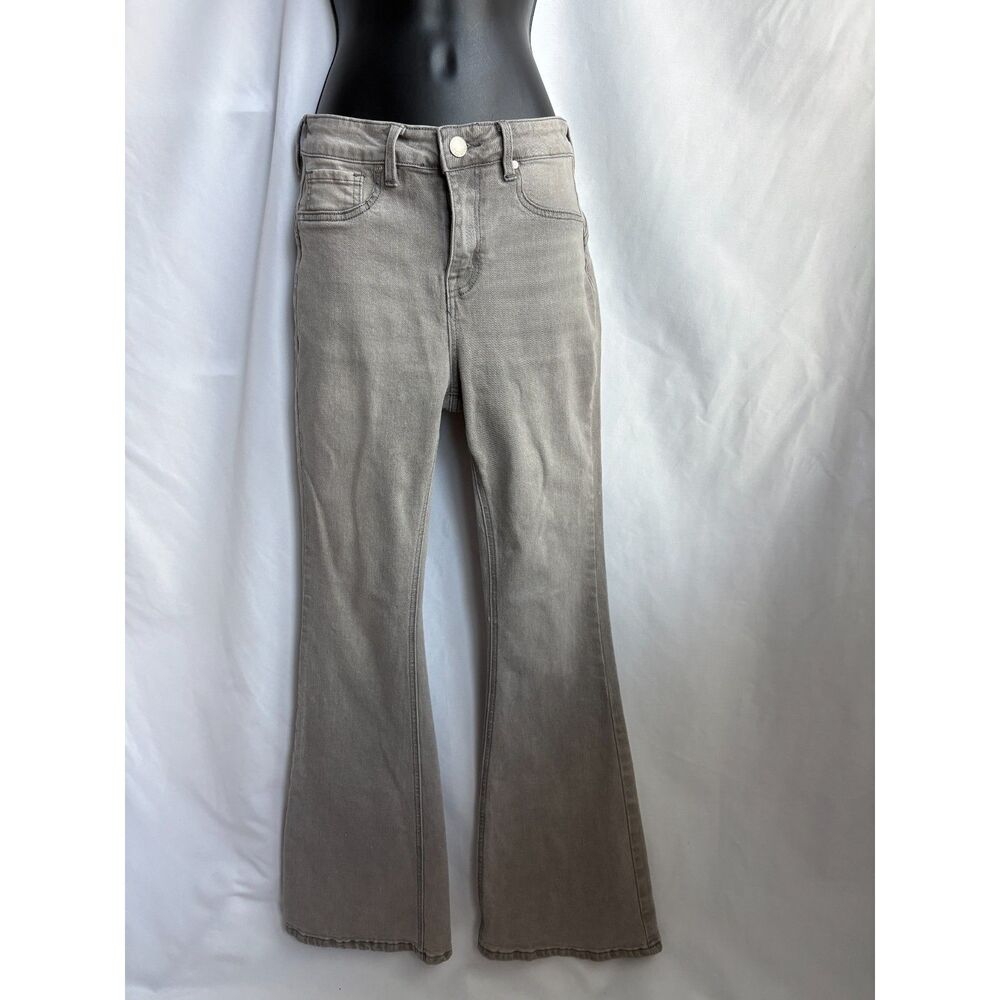 Grey Bootcut Jeans Classic Flare Size 6 Cotton High Waisted Basics Essentials